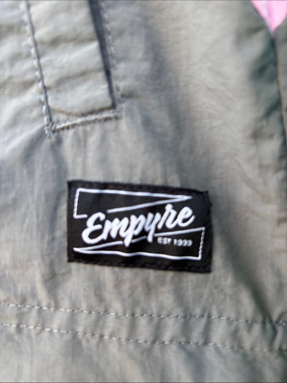 Vintage Empyre Color Block Windbreaker Pink Teal Gray Size Large - Picture 2 of 7